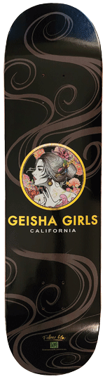 Geisha Girls Skateboard- Black